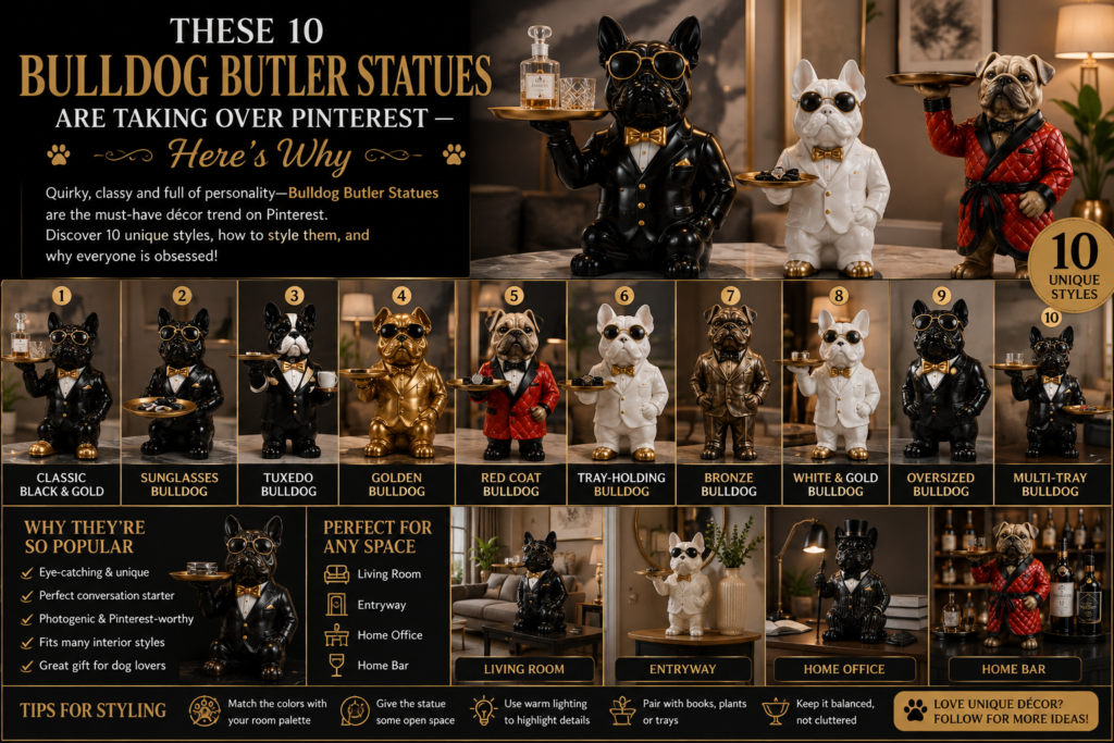 These 10 Bulldog Butler Statues Are Taking Over Pinterest — Here’s Why